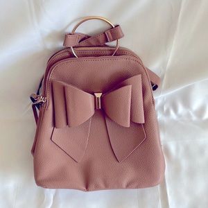 Pink Bowknot small backpack